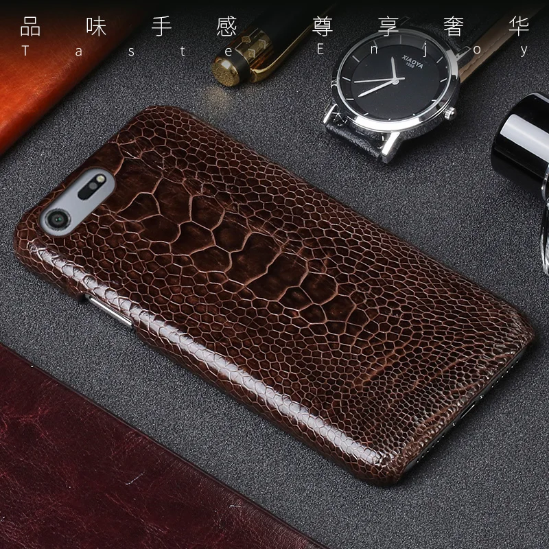 

Real Ostrich foot skin leather For Sony Xperia X Z Z2 Z3 Z4 Z5 XZ2 XZ4 Compact XA XA1 XA2 Ultra XZ1 XZ Premium 5 8 10 Plus Case