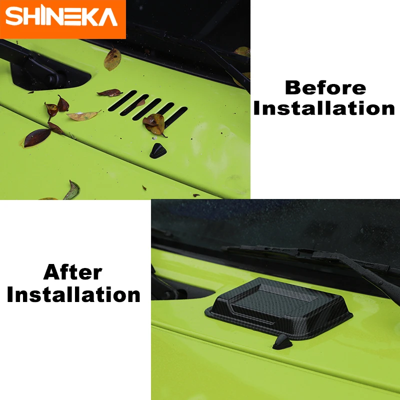 SHINEKA Carbon Fiber Air Inlet Outlet Vent Intake Cover Trim for Suzuki Jimny 2019 2020