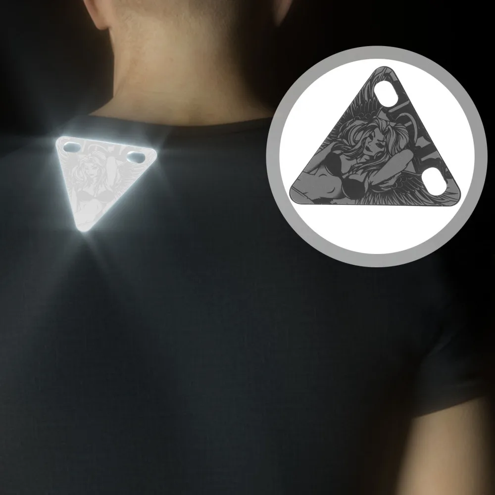 

1 Pc Warning Reflector Reflective Triangle Plate Bicycle Reflector Bicycle Decorative Sticker for Warning Riding Home Outdoors