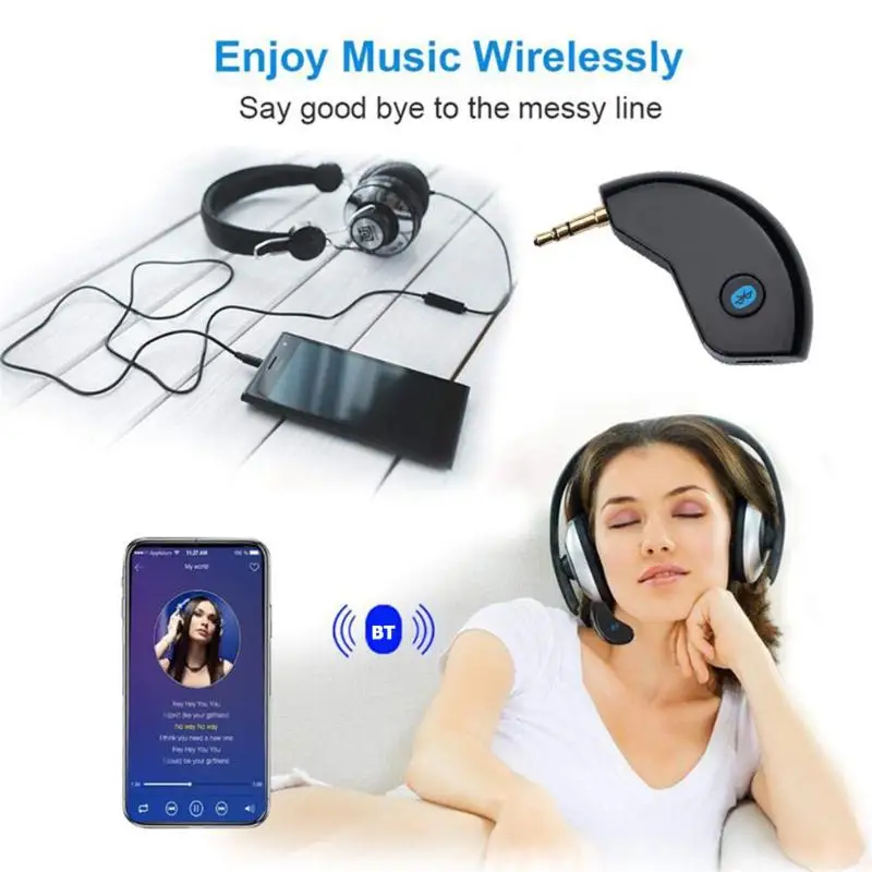 Bluetooth 4,2 аудио приемник простая удобная установка не требуется никаких инструментов 3,5 мм разъем AUX Громкая связь говорящий адаптер автомобильный комплект