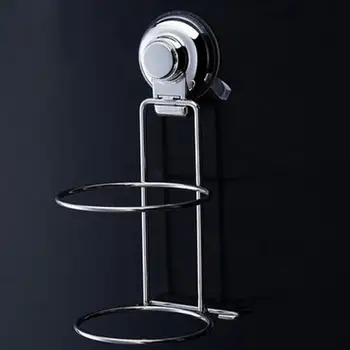 

Stainless Steel Hair Dryer Rack with Suction Cup for Bathroom Storage