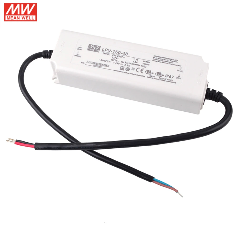 MEAN WELL LED driver LPV-150-48 48V 3.2A 150W waterproof Constant Voltage DC light strip Transformer Switching Power Supply |