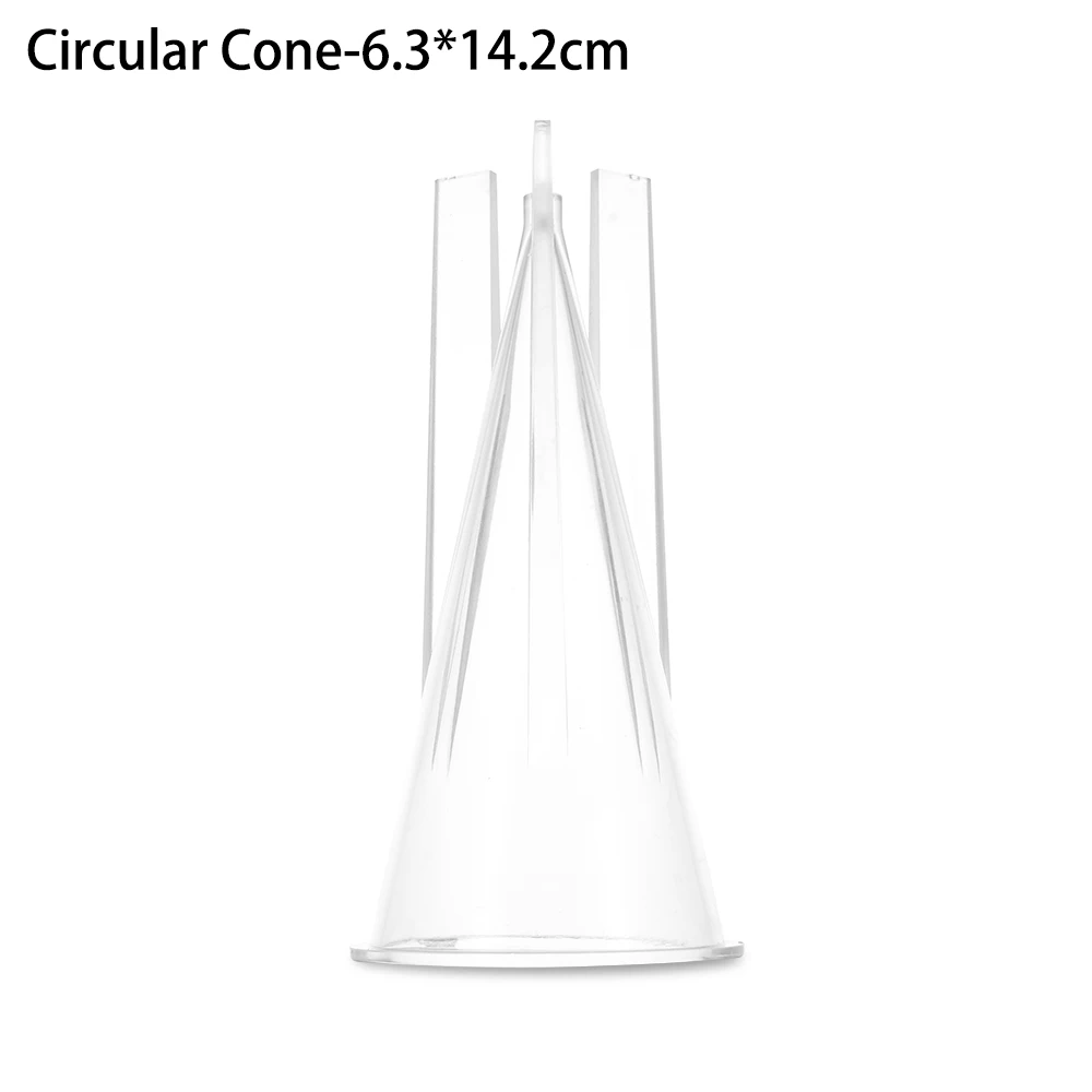 Circular Cone 1 шт., пластиковая прозрачная Шестигранная форма для свечей, сделай сам, мыло ручной работы, глиняные инструменты для изготовления свечей, вечерние, свадебные принадлежности - Цвет: Circular Cone