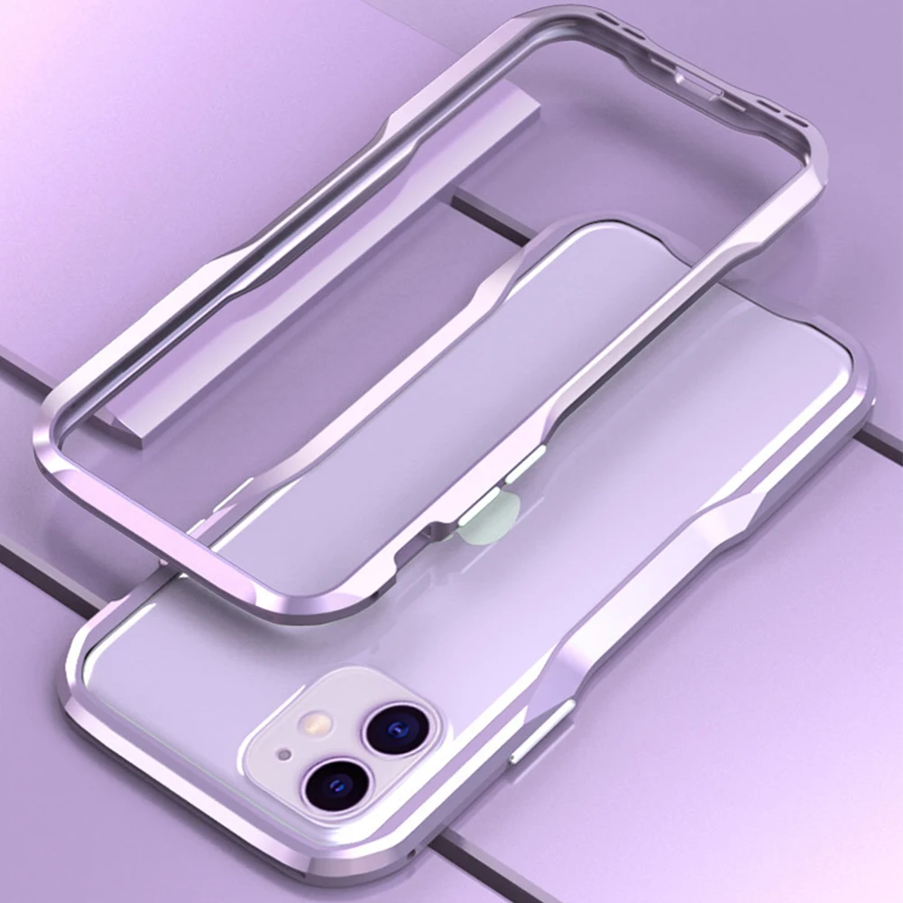 Чехол-бампер с металлической рамкой для iPhone 11 Pro Max, двусторонний противоударный защитный чехол, двойной цветной чехол с сегментированным краем, установленная крышка