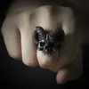 Onlysda Unique Silver Color 316L Stainless Steel Evil Skull Ring Mens Punk Rock  Biker Jewelry Dropshipping OSR289 1
