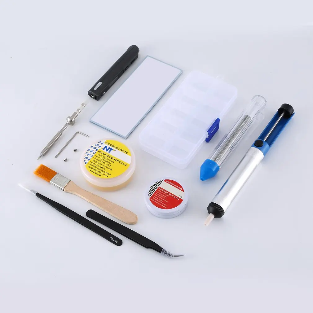 Accessory F TS100 65 Вт мини Электрический паяльник набор цифровой oled-дисплей температура регулируемая с припоя подставка паяный фитиль набор - Цвет: Accessory F
