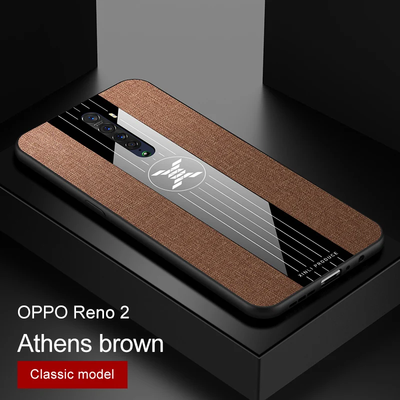 Brown No Ring Чехол для телефона для OPPO Reno 2 2z чехол-крышка магнитное кольцо держатель ткань мягкая рамка ткань противоударный чехол Fundas для Reno 2 2z чехол - Цвет: Brown No Ring