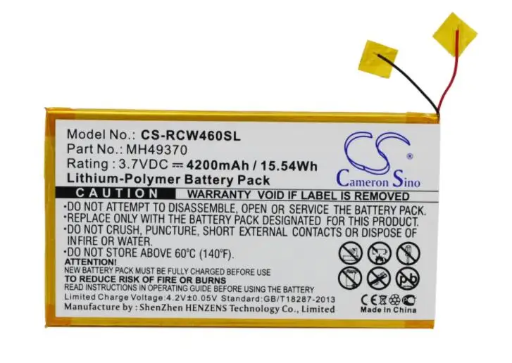 Cameron sino 4200 мАч батарея для RCA 1" RCT6203W46 10" MH49370 планшет батарея