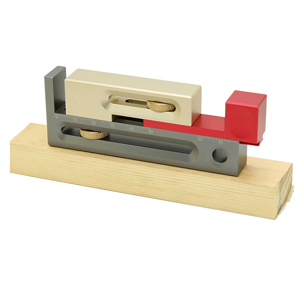Goedkoop Tafel Zag Slot Richter Pen en Tool Houtbewerking Beweegbare Meten Blok Tenonmaker Lengte Compensatie