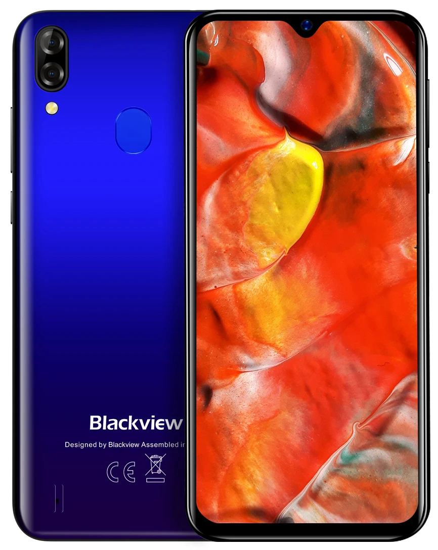 Blackview A60 Plus Smartphone Quad Core Android 10 4080mAh Cellphone 4GB+64GB Waterdrop Screen 8MP Dual Camere 4G Mobile Phone