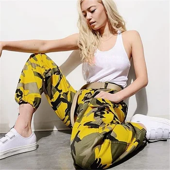 

New Fashion Women Camouflage Pants Trousers Camo Sweatpants Women Pockets Harem Pants Long Pants Streetwear Camo Pants