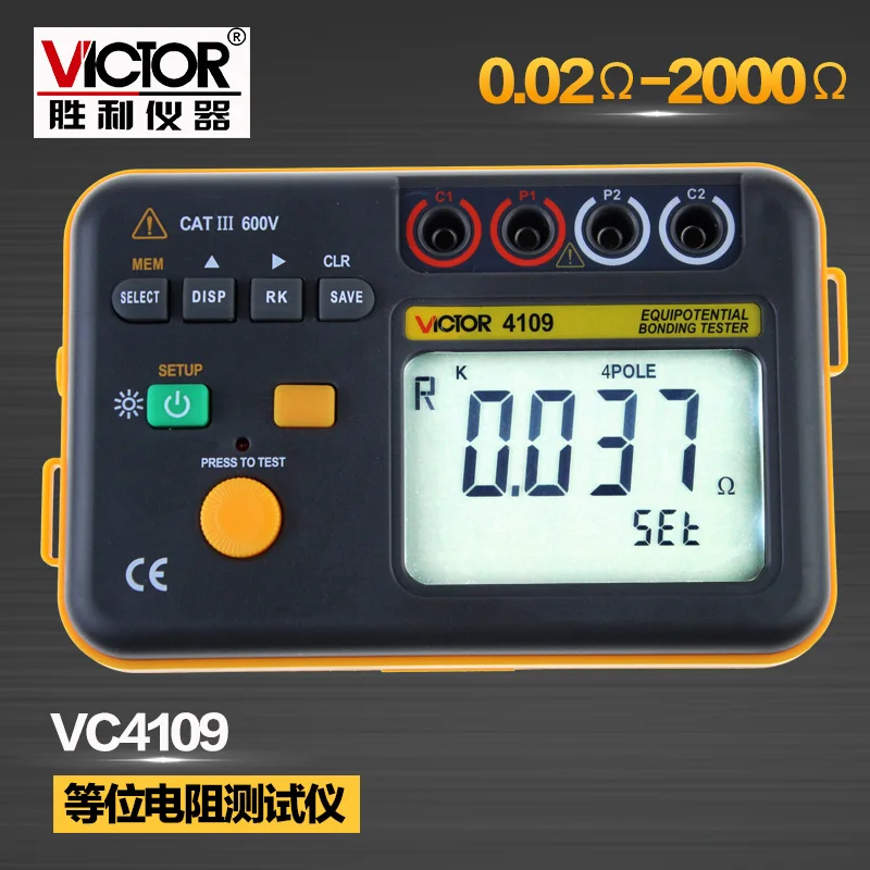 VICTOR 4109 VC4109 тестер сопротивления склеивания