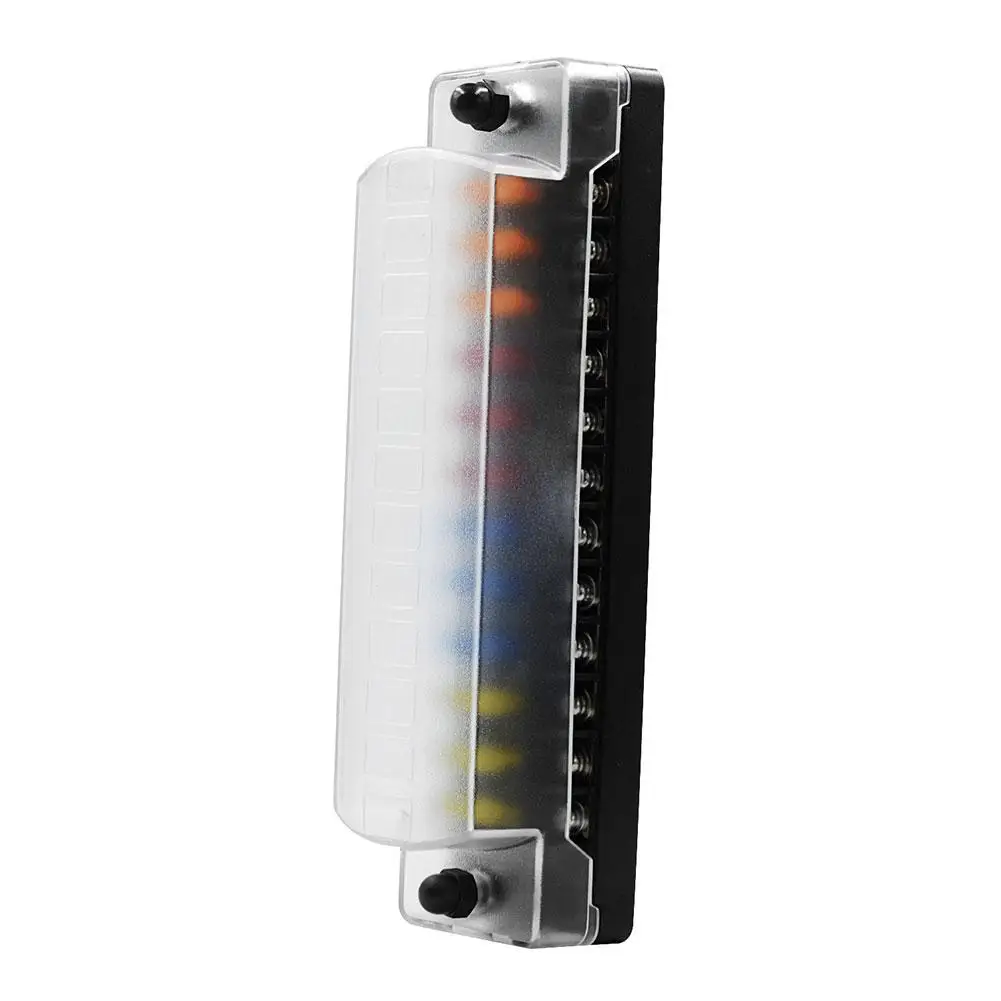 Suporte de Fusível em Plástico para Carro Formas de Chama Suporte com Fusíveis Duplos para Automóveis Retardante Carro Barco Caminhada 12 7 12 formas de chama retardante, suporte com