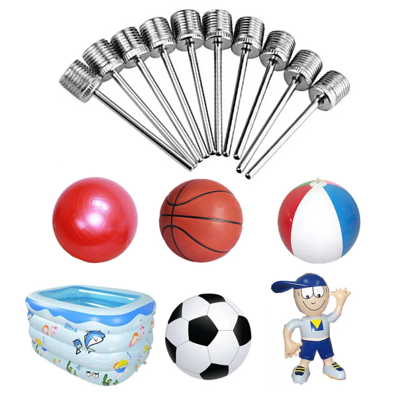 

20/10PCS 2020 Basketball Inflating Pump Needles Stainless Steel Pump Pin Inflatable Air Valve Adapters Inflation Pump Accessory