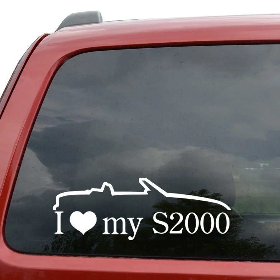 I Love My S2000 JDM окно декор, винил, переводная Наклейка-" широкий белый