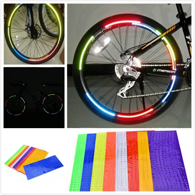 12Pcs Cycling Wheel Spoke Reflector Bike Bicycle Reflective Mount Clip Tube JK