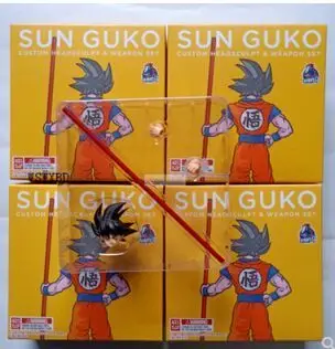 

Demoniacal Brunette Sun Wukong head carved ful weapon kit Figure Model Dolls Figurals