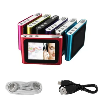 

BGreen LCD Screen Mp3 Player FM Radio With Metal Clip Support Up To 32GB Micro SD/TF Including Headphone Mini USB Cable