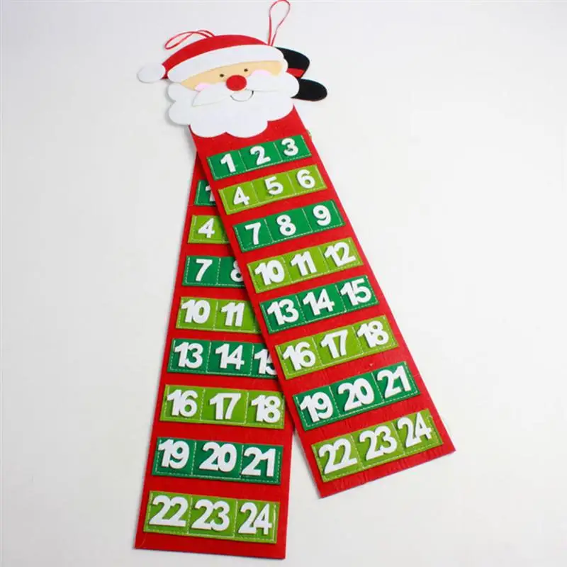 Рождественский календарь кулон рождественские элементы в форме календаря Рождественская елка висячие украшения для дома вечерние случайный стиль