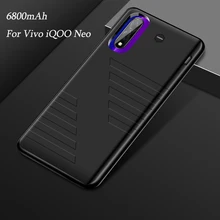6800mAh External Battery Case Portable Backup Charger Cover Case for vivo iQOO Neo Rechargeable Power Bank