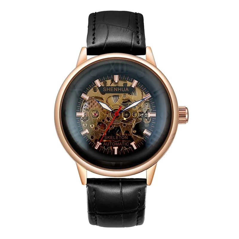 

Gorben Leather/Steel Band Mens Watches Automatic Mechanical Watches Business Sport Military Male's Wristwatch Wrist Watch