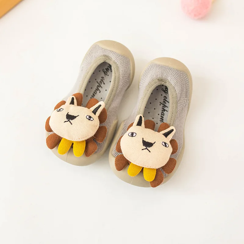 2019 New Children Floor Socks Cotton Non-slip Baby Toddler Shoes Rubber Cartoon Stereo Christmas Baby Shoes Infant Shoes Boy
