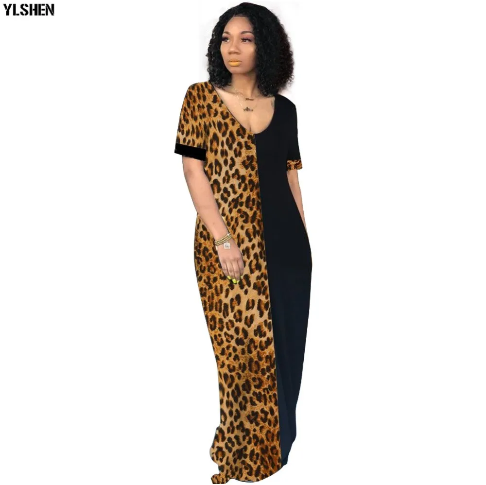 Autumn African Dresses for Women 2019 News Fashion Robe Long Dress Leopard Print Bazin Vestidos Dashiki Party African Clothes 08
