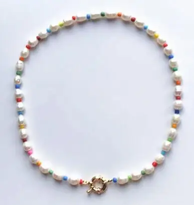 necklace 18 Boho богемное жемчужное Маргаритка цветок жемчужное колье Подвеска Vsco девушки ожерелья Женские Ювелирные изделия Кадена ouija захватчик зим - Окраска металла: necklace 18