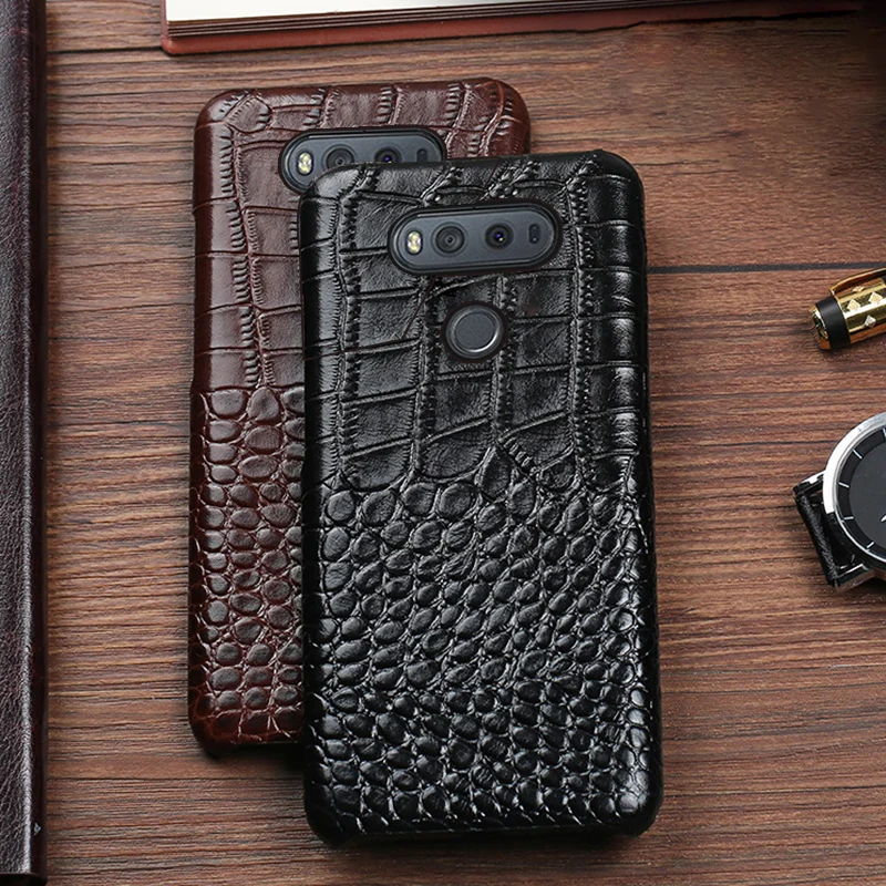 Чехол для телефона для lg g6 g7 g8 чехол G3 G4 G5 G8s ThinQ V10 V20 V30 V40 V50 Thinq Q6 Q7 Q8 K4 K8 из натуральной кожи с узором «крокодиловая кожа»