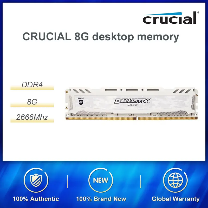  CRUCIAL 8G DDR4 2666 desktop memory computer memory stick compatible with 2400 vests efficient stab