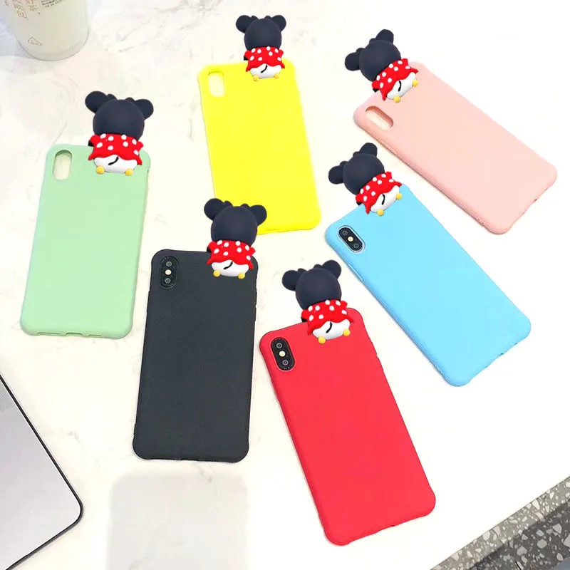 

Cute Cartoon 3D Case For Huawei Nova 5 5i Mate 30 Y9 Prime Honor 9X 10i P Smart Z P20 Lite 2019 Pro Plus Minnie Mouse Soft Cover