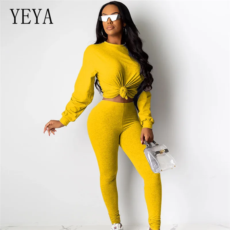 YEYA Комбинезоны Комплекты из двух предметов облегающие Клубные пляжные костюмы с длинными рукавами Eelgant повседневные Комбинезоны с круглым вырезом обтягивающие сексуальные женские комбинезоны