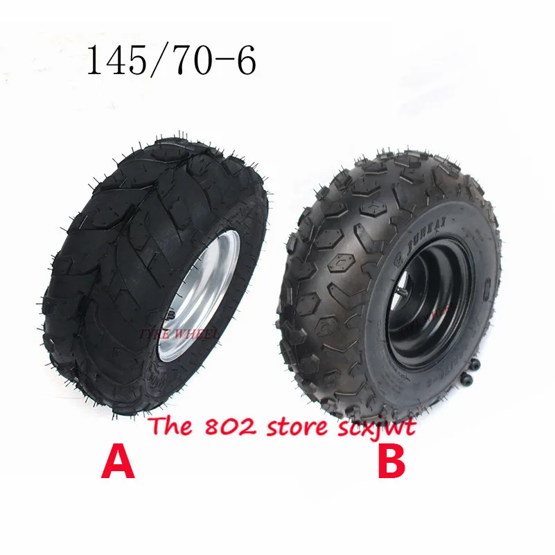 145/70-6 дюймов колесо ATV покрышка колеса обод для 49cc 50cc 110cc электрический ATV Скутер Багги Go Kart велосипед запчасти для внедорожников