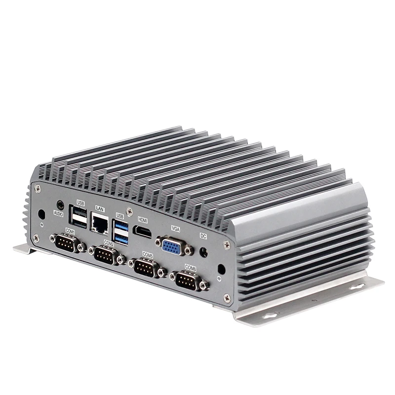 J3455 ЦП безвентиляторный мини ПК на 8 ГБ ОЗУ+ 128 Гб SSD 2 порта ethernet Мини ПК с 6* USB