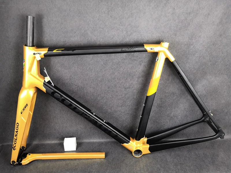 2020 черная Золотая C6418 Colnago C64 карбоновая дорожная рама полностью велосипедная