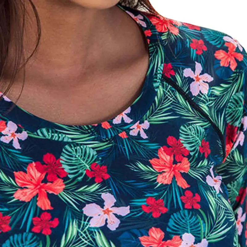 Women Tankini Long Sleeve Swim wear Bikini Top Bottom Lady Beach Swimsuit