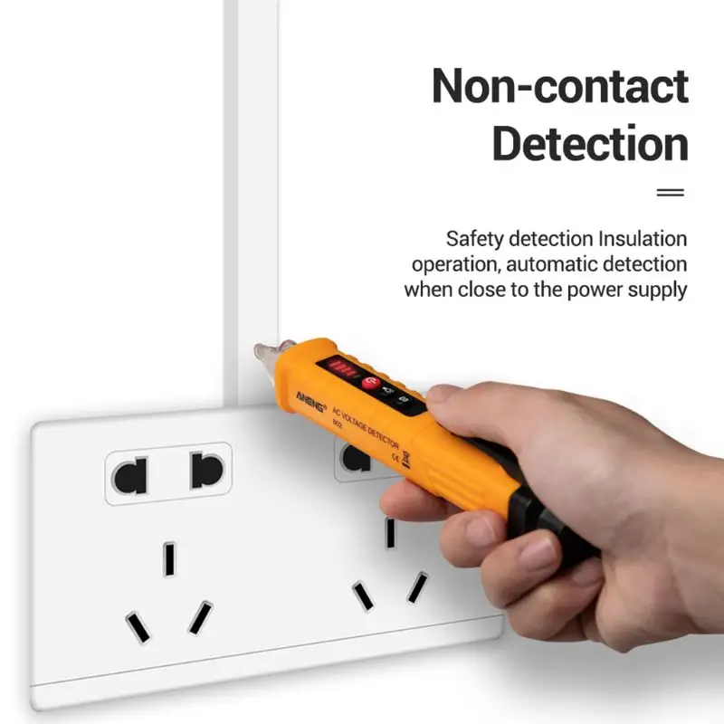 Многофункциональный детектор напряжения переменного тока прибор для теста на индукцию звука/световой сигнализации AC/12~ 1000 В Бесконтактный детектор напряжения