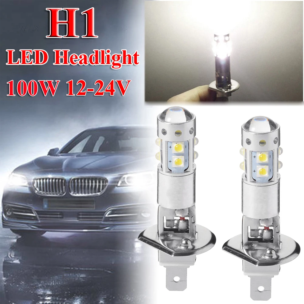 

2pcs 6000K H1 80W HIGH POWER COB LED HEADLIGHT HIGH LOW BEAM FOG LIGHT BULBS