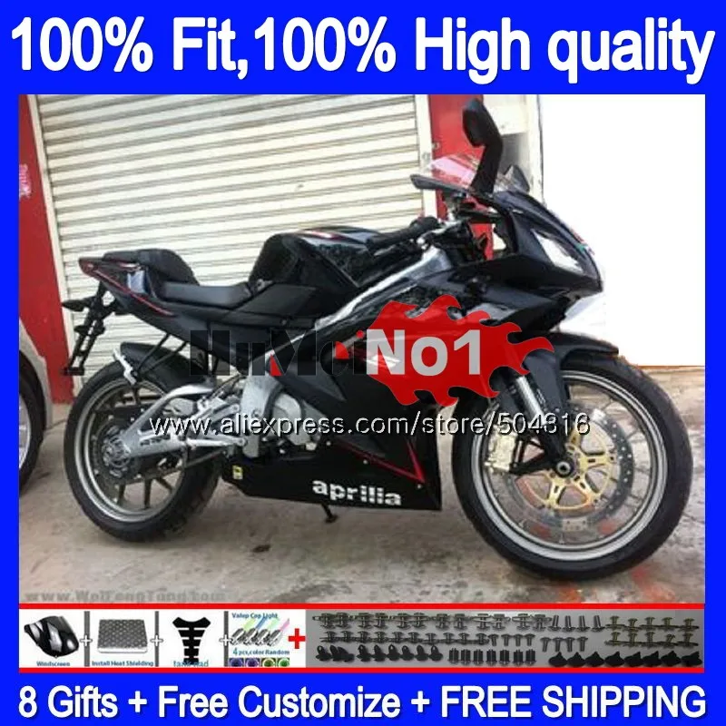 Инъекции для Aprilia RS 125 RS125R RSV125 R 35MC. 55 черный глянец RS-125 2012 2013 RS125 для детей возрастом 12, 13, 14, 15, 16 обтекатели