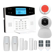 Новая WiFi GSM PSTN сигнализация для домашней сигнализации с ip-камерой ЖК-клавиатурой