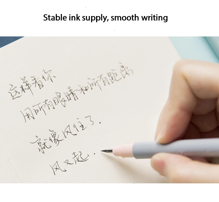 JIANWU, 1 шт., 0,5 мм, простой цвет, тонкая ручка, свежая, для детей, девочек, подарки, для школы, авторучка, милые офисные принадлежности