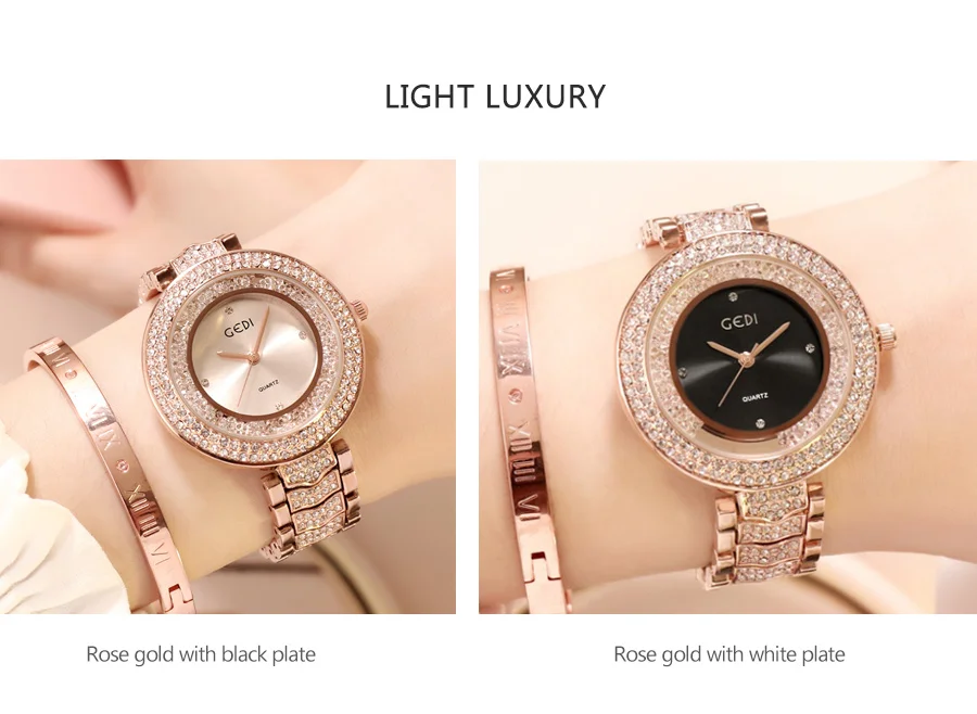 Reloj femininos GEDI часы женские Топ люксовый Бренд стразы женские часы модные женские часы браслет женские наручные часы