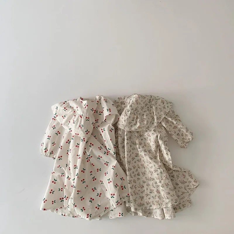 Owligbaby/2020 г. Весеннее платье для девочек хлопковая детская одежда с оборками и