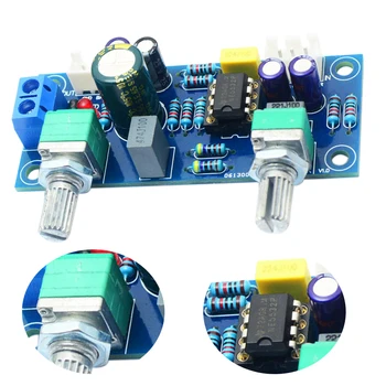 

PCB Accessories Bass HIFI Preamp DC 12-25V Subwoofer Filter Amplifier Board DIY Audio Single Power Low Pass NE5532