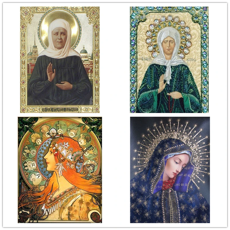 Religion Icon Of Leader Diamond Mosaic True Religious Men Embroidery Rhinestones 5D DIY Paintings | Дом и сад