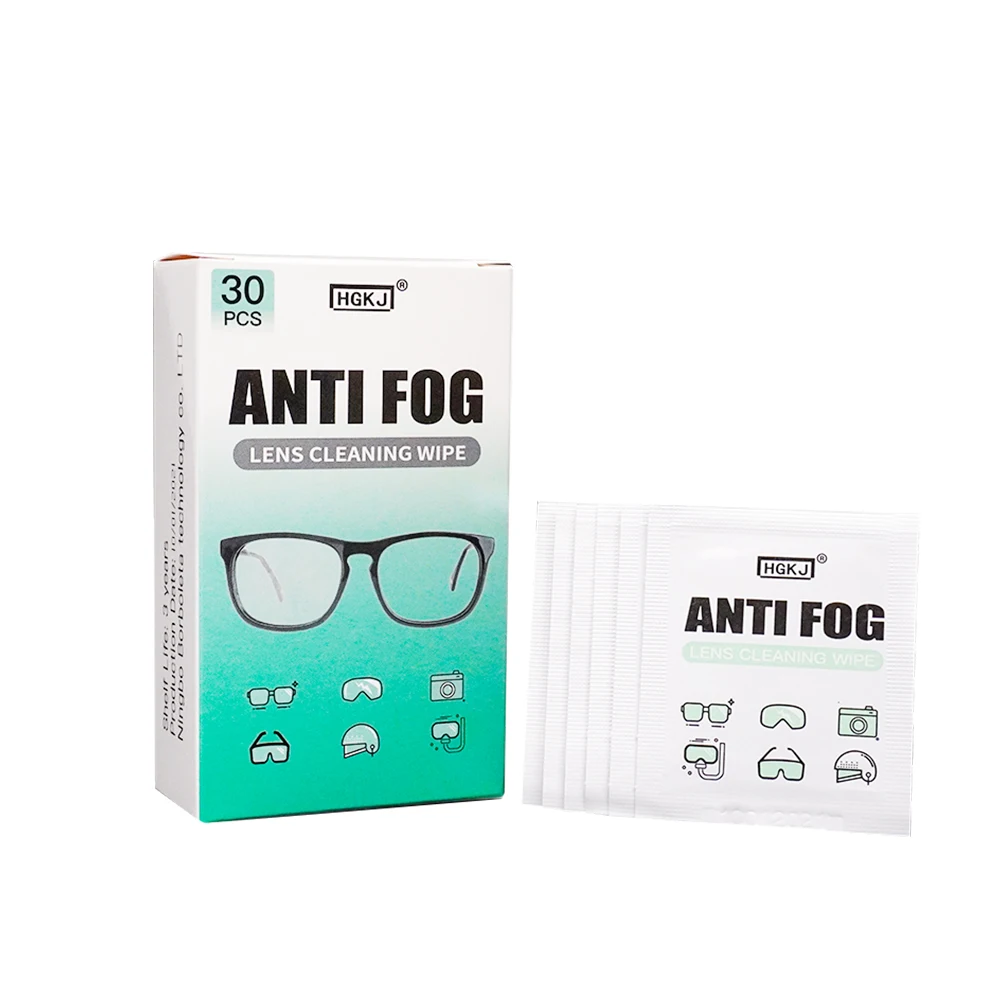 30/50pcs Glasses Anti Fog Wipe HGKJ Anit-fog Wet Cloth For Eyeglasses Sunglasses Goggles Helmet Shields Dive Masks Sport Glasses