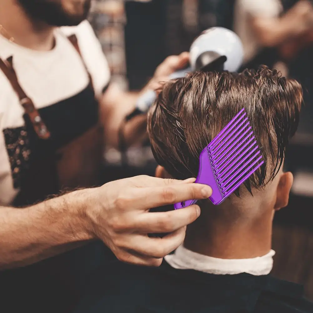 ユニセックスワイド歯アフロ髪フォークくし多機能小型耐久性のある理髪