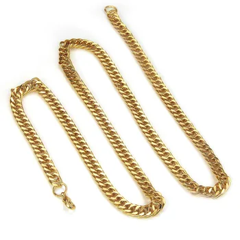 

2020 Hot-selling Plated Gold Chain Bar European And American Retro Domineering Hiphop Cuban Chain Men'