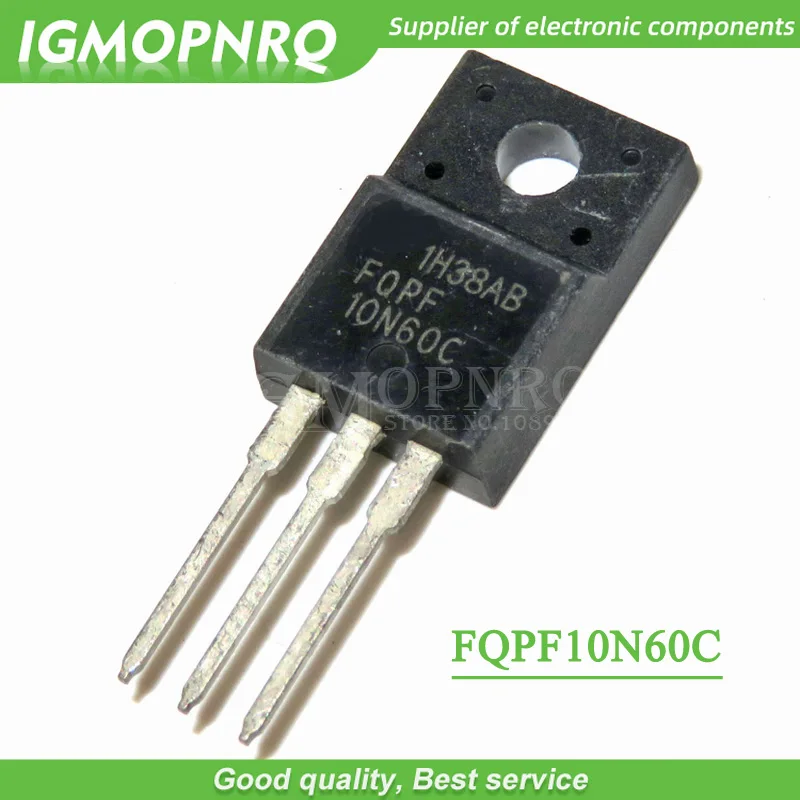 20 шт. FQPF10N60C 10N60C 10N60 600V 9.5A MOSFET N-канальный транзистор TO-220F новый оригинальный |