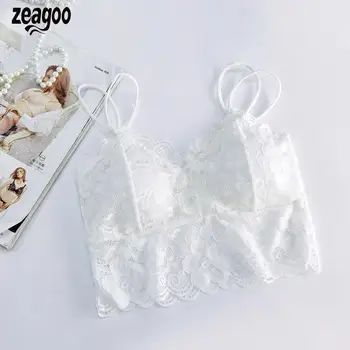 

New Women Casual Sexy Spaghetti Straps Floral Lace Underwear Tops